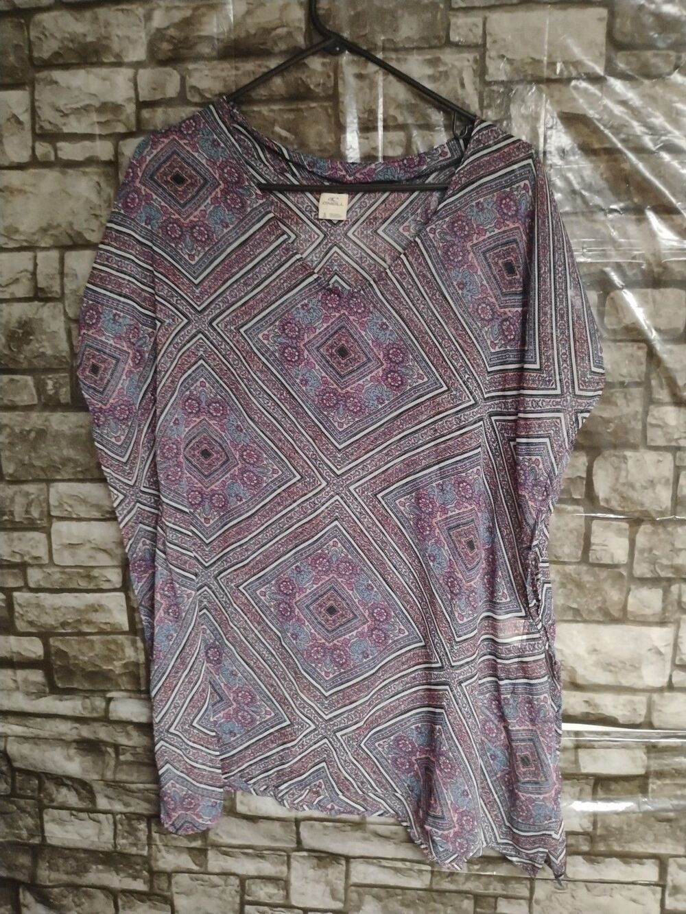 O'Neill Small Women's Swim Cover Up Bali Print Lightweight Sheer